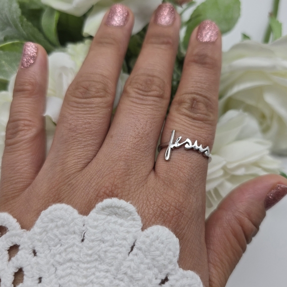 ❤️ MY JESUS STERLING SILVER RING - Picture 3 of 8